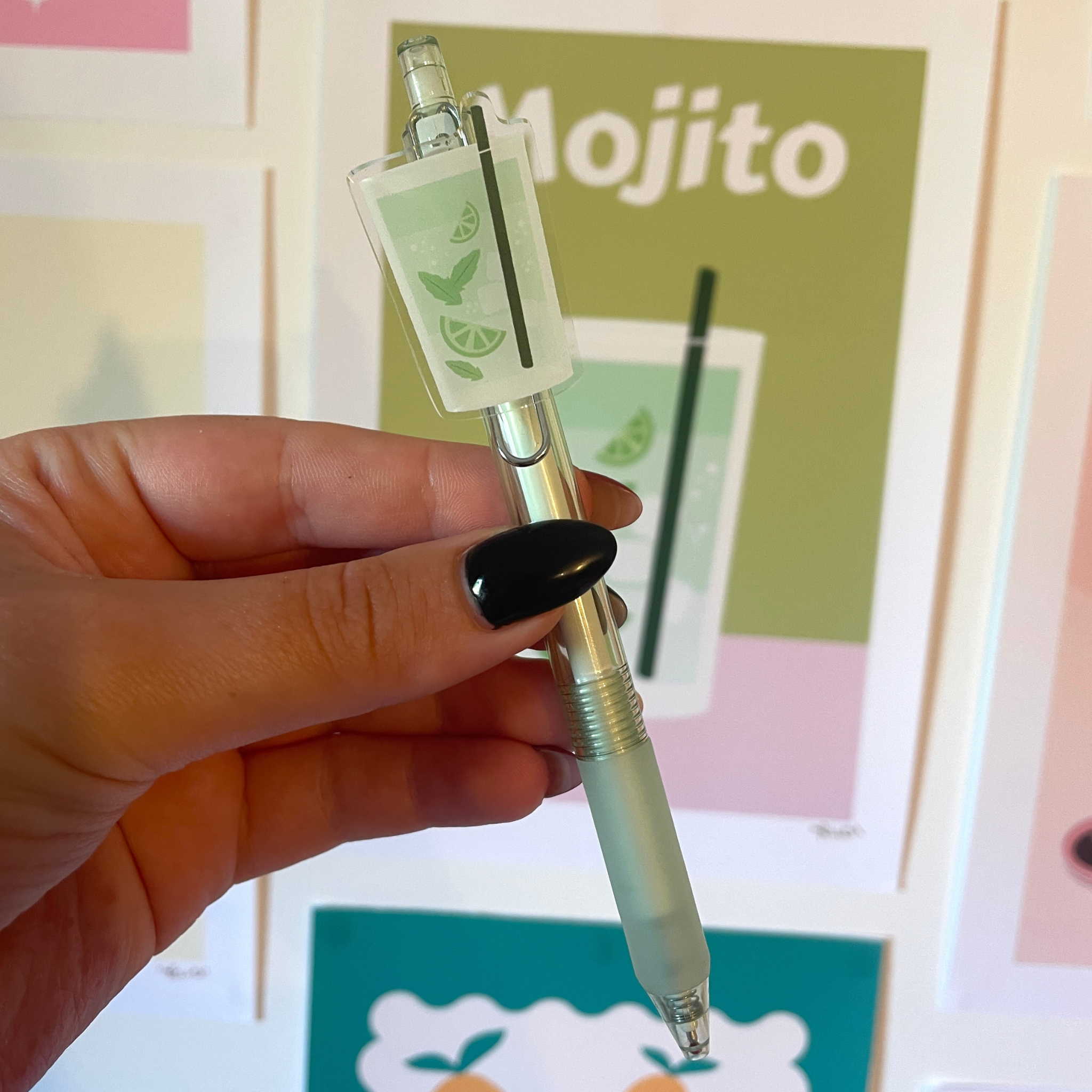 atelier-naholi-stylo-verre-mojito-stylo-bille-vert-encre-noire image 2