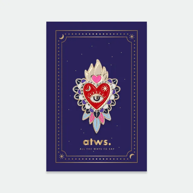 all-the-ways-to-say-ex-voto-pin-s-coeur-dor-23x27mm image 1