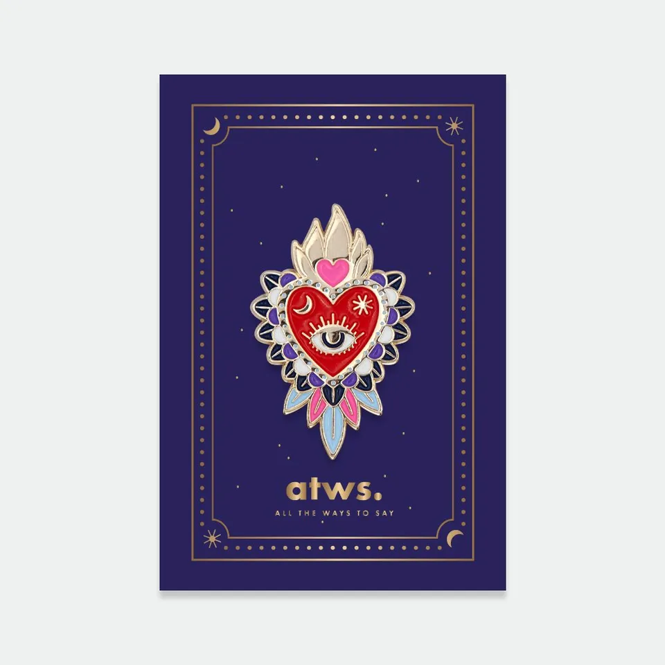 all-the-ways-to-say-ex-voto-pin-s-coeur-dor-23x27mm image 1