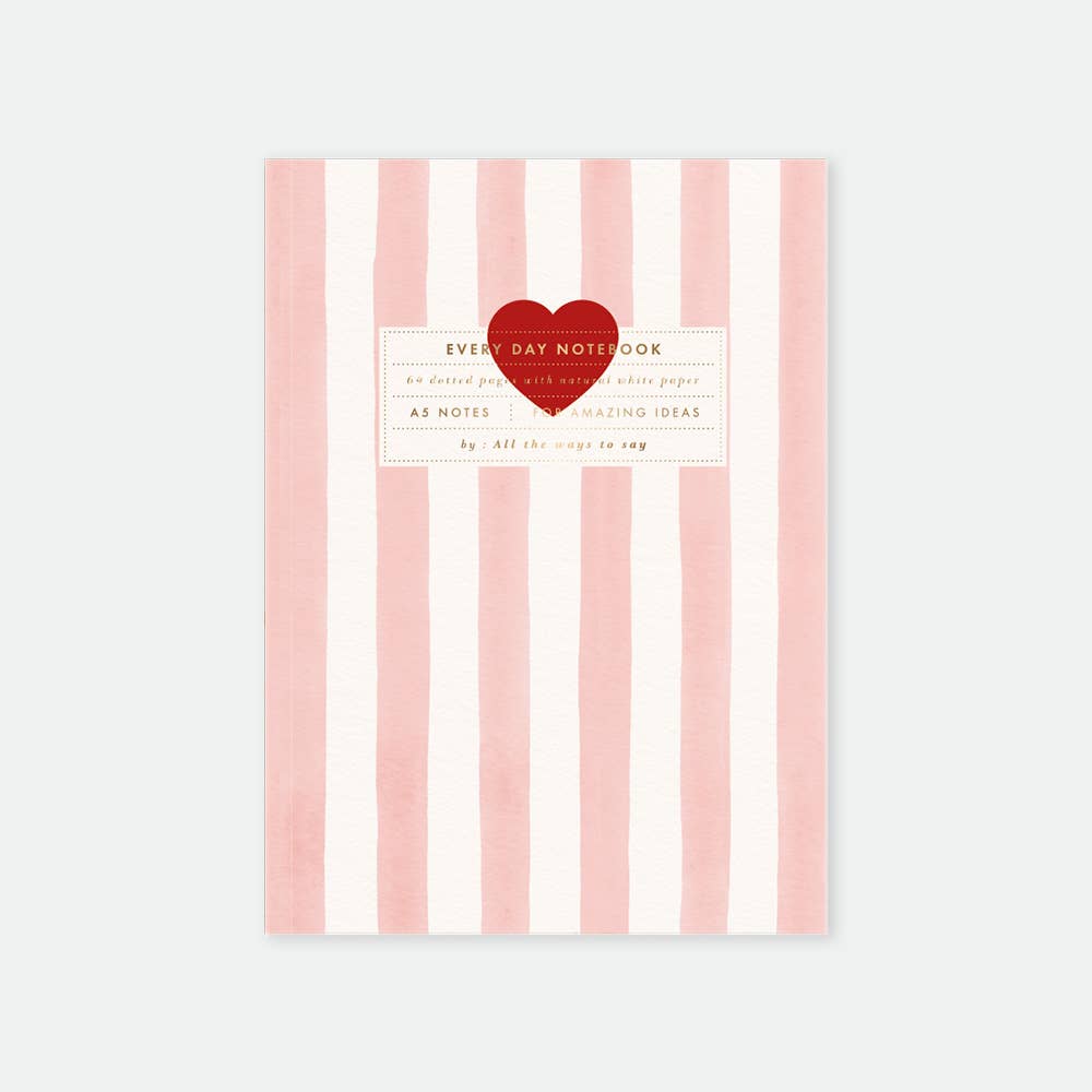 all-the-ways-to-say-pink-stripes-carnet-a5-rayures-roses image 1
