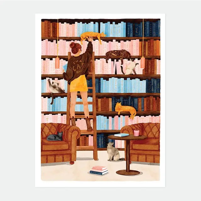 all-the-ways-to-say-booked-busy-affiche-chats-biblioth-que image 1